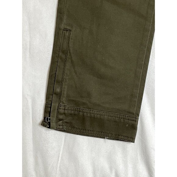 Daughters of the Liberation Anthropologie Washed‎ Olive Green Cargo Trousers 6 - Picture 3 of 10